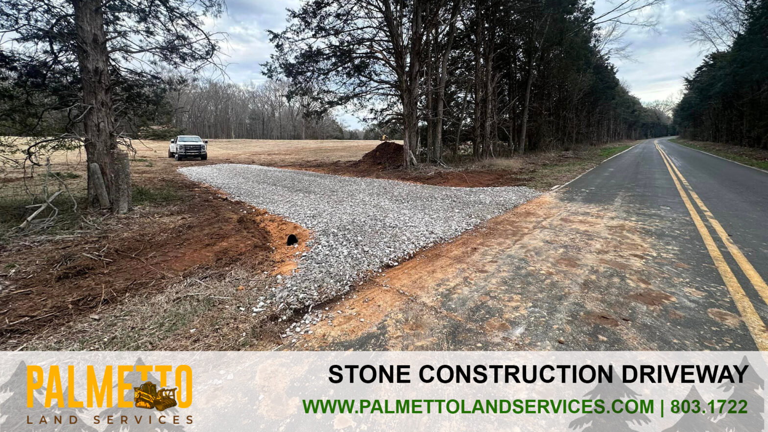 Stone Driveway for Construction Access